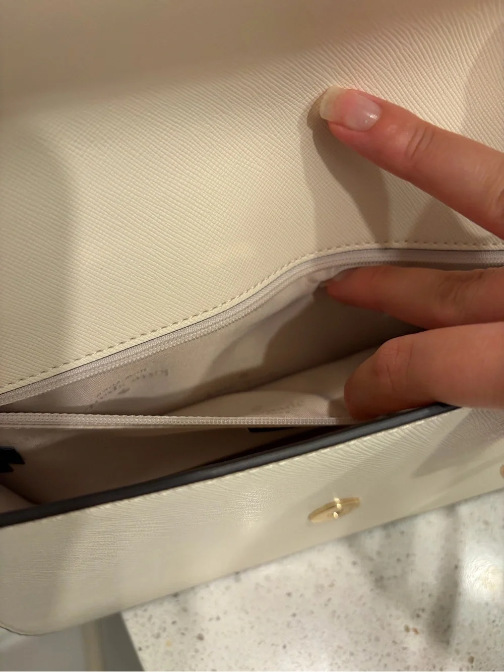 Kate Spade Madison Flap Crossbody Bag White Leather Purse KC430 NWOT Ivory FS